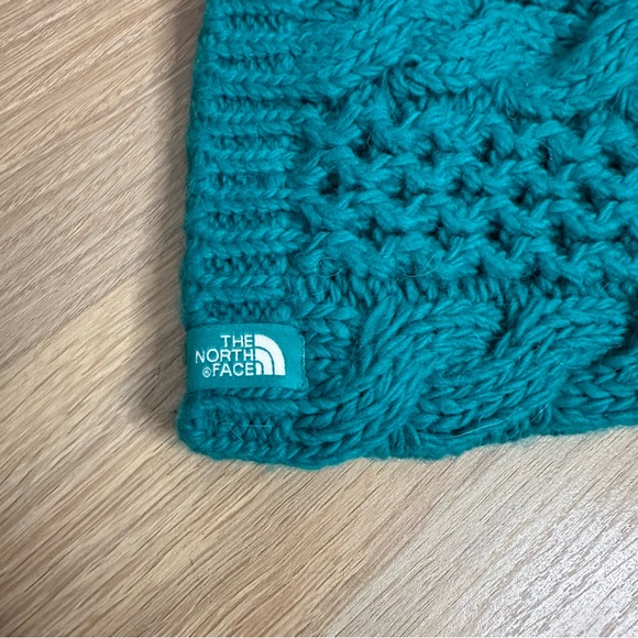 NWOT The North Face Knit Beanie Hat Green - Picture 3 of 9